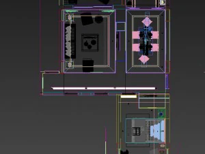 パノラマ 360 のアンティーク中国スタイルのキッチン、キッチン スペース 01 3Dモデル