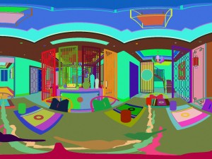 panorama antique chinese style restaurant kitchen space 03 3D Модель