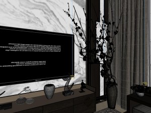 panorama antique chinese style restaurant kitchen space 03 3D Модель