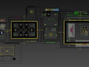 panorama antique chinese style restaurant kitchen space 05 3D Model
