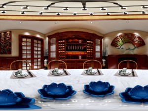 panorama antique chinese style restaurant kitchen space 07 3D Model