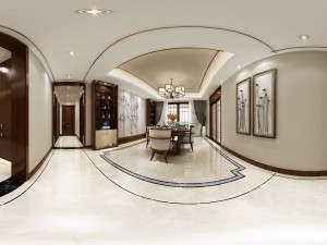 panoramic antique chinese style kitchen with kitchen space 08 Modèle 3D
