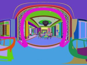 Cocina panor&aacute;mica antigua de estilo chino con espacio de cocina 09. Modelo 3D