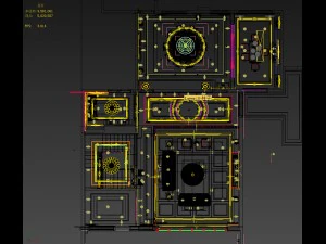 Cocina panor&aacute;mica antigua de estilo chino con espacio de cocina 09. Modelo 3D