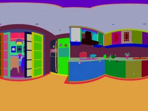 panoramic antique chinese style kitchen with kitchen space 11 3D Model