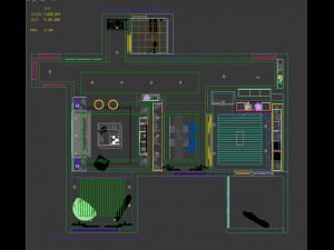 panoramic antique chinese style kitchen with kitchen space 11 Modello 3D