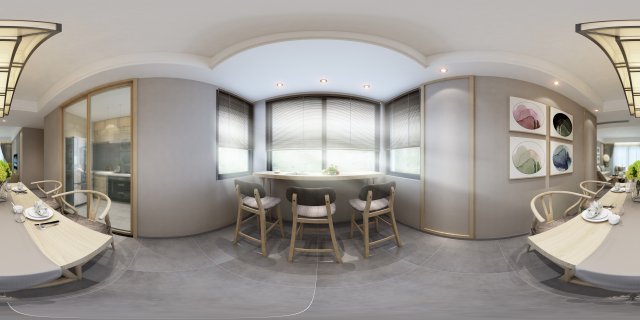 panoramic antique chinese style kitchen with kitchen space 12 3D Model .c4d .max .obj .3ds .fbx .stl .blend 