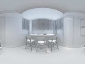 panoramic antique chinese style kitchen with kitchen space 12 3D Model