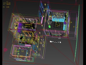 panoramic antique chinese style kitchen with kitchen space 12 3D Model