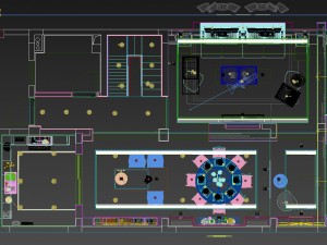 panorama antique chinese style family living room restaurant 02 3D Model
