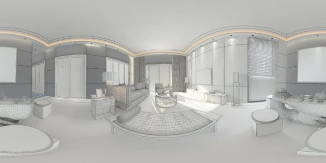 panorama antique chinese style family living room restaurant 04 3D Model .c4d .max .obj .3ds .fbx .stl .blend