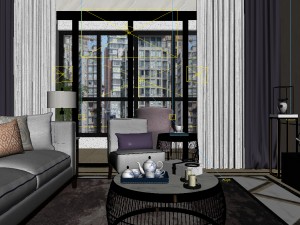 panorama antique chinese style family living room restaurant 04 Modèle 3D