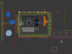 panorama antique chinese style family living room restaurant 04 3D Model