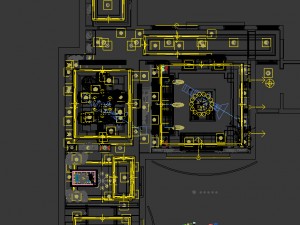 panorama antique chinese style family living room restaurant 05 3D Model
