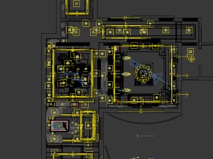 panorama antique chinese style family living room restaurant 05 3D Model