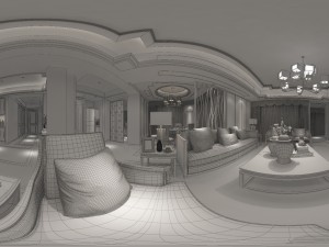 panorama antique chinese style family living room restaurant 08 Modelo 3D