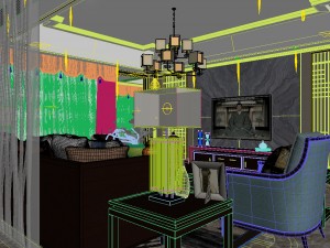 panorama antique chinese style family living room restaurant 08 Modelo 3D