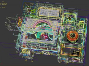 panorama antique chinese style family living room restaurant 09 3D Модель