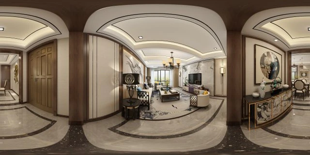 panorama antique chinese style family living room restaurant 10 3D Model .c4d .max .obj .3ds .fbx .stl .blend 