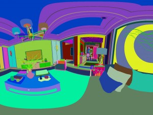 panorama antique chinese style family living room restaurant 10 3D Модель