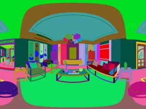 panorama antique chinese style family living room restaurant 11 3D मॉडल