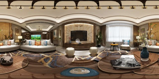 panorama antique chinese style family living room restaurant 15 3D Model .c4d .max .obj .3ds .fbx .stl .blend