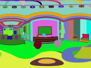 panorama antique chinese style family living room restaurant 15 Modelo 3D