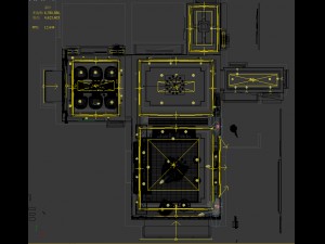 panorama antique chinese style family living room restaurant 15 Modelo 3D