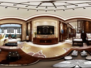 panorama antico soggiorno per famiglie in stile cinese ristorante 16 Modello 3D