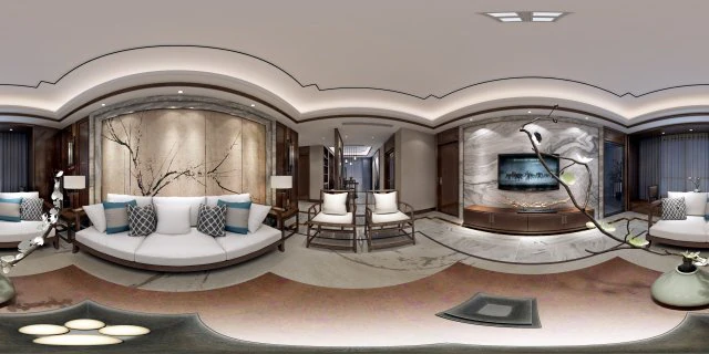 panorama antique chinese style family living room restaurant 23 3D Model .c4d .max .obj .3ds .fbx .stl .blend
