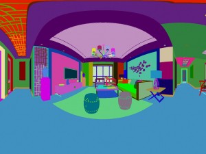 panorama antique chinese style living room restaurant space 04 3D Model