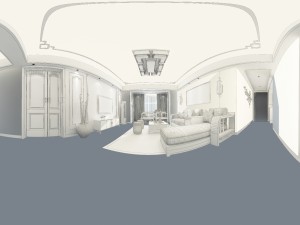 panorama antique chinese style living room restaurant space 05 Modelo 3D