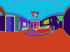panorama antique chinese style living room restaurant space 05 3D Model