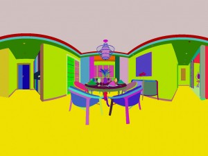 panorama antique chinese style living room restaurant space 06 3D Model