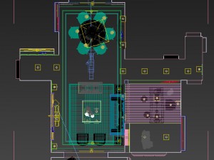 panorama antique chinese style living room restaurant space 06 3D Model
