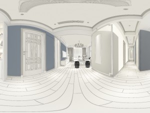 panorama antique chinese style living room restaurant space 08 3D 모델