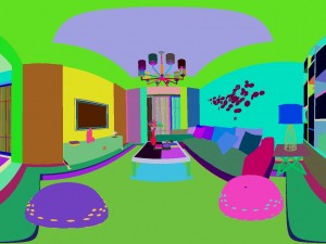 panorama antique chinese style living room restaurant space 09 Model 3D
