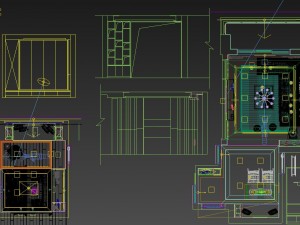panorama antique chinese style living room restaurant space 09 Model 3D