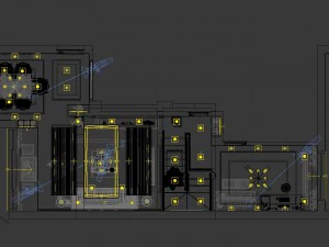 panorama antique chinese style living room restaurant space 10 3D Model