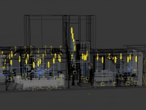 panorama antique chinese style living room restaurant space 10 Modello 3D
