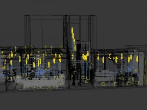 panorama antique chinese style living room restaurant space 10 3D Model