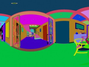 panorama antique chinese style living room restaurant space 11 Model 3D