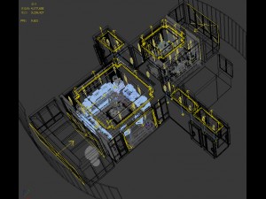 panorama antique chinese style living room restaurant space 12 3D Model