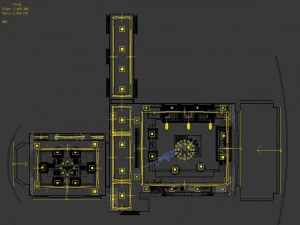 panorama antique chinese style living room restaurant space 13 3D Model