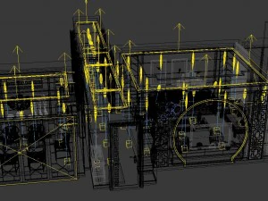 panorama antique chinese style living room restaurant space 13 3D Model