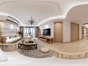 панорама, антикварная гостиная в китайском стиле, ресторан, помещение 14 3D Модель