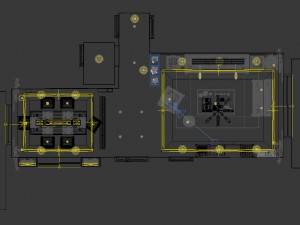 panorama antique chinese style living room restaurant space 14 3D-Modell