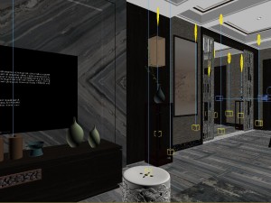 panorama antique chinese style living room restaurant space 15 Modelo 3D