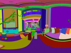 panorama antique chinese style living room restaurant space 18 3D Model