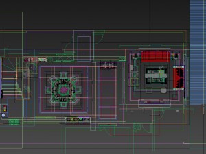 panorama antique chinese style living room restaurant space 18 3D Model